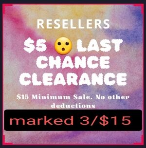 $15 MINIMUM Sale